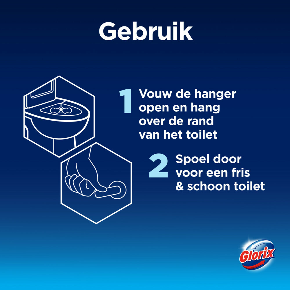 Glorix Toiletblok Blauw Water Bleek