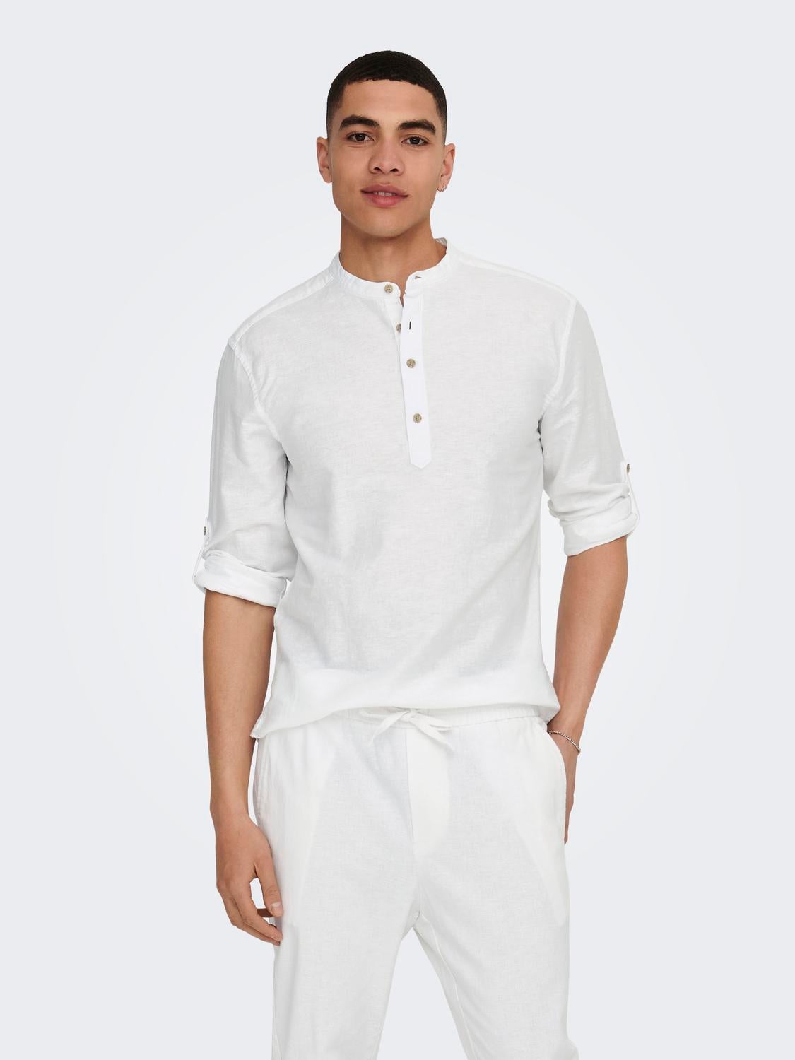 ONSCAIDEN Freizeithemd White