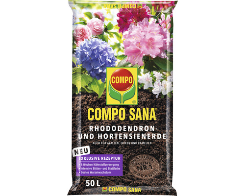 COMPO SANA® 50 L Rhododendron- en Hortensiagrond, ook geschikt voor Azalea's, Heide en Camelia's, Erybeangrond