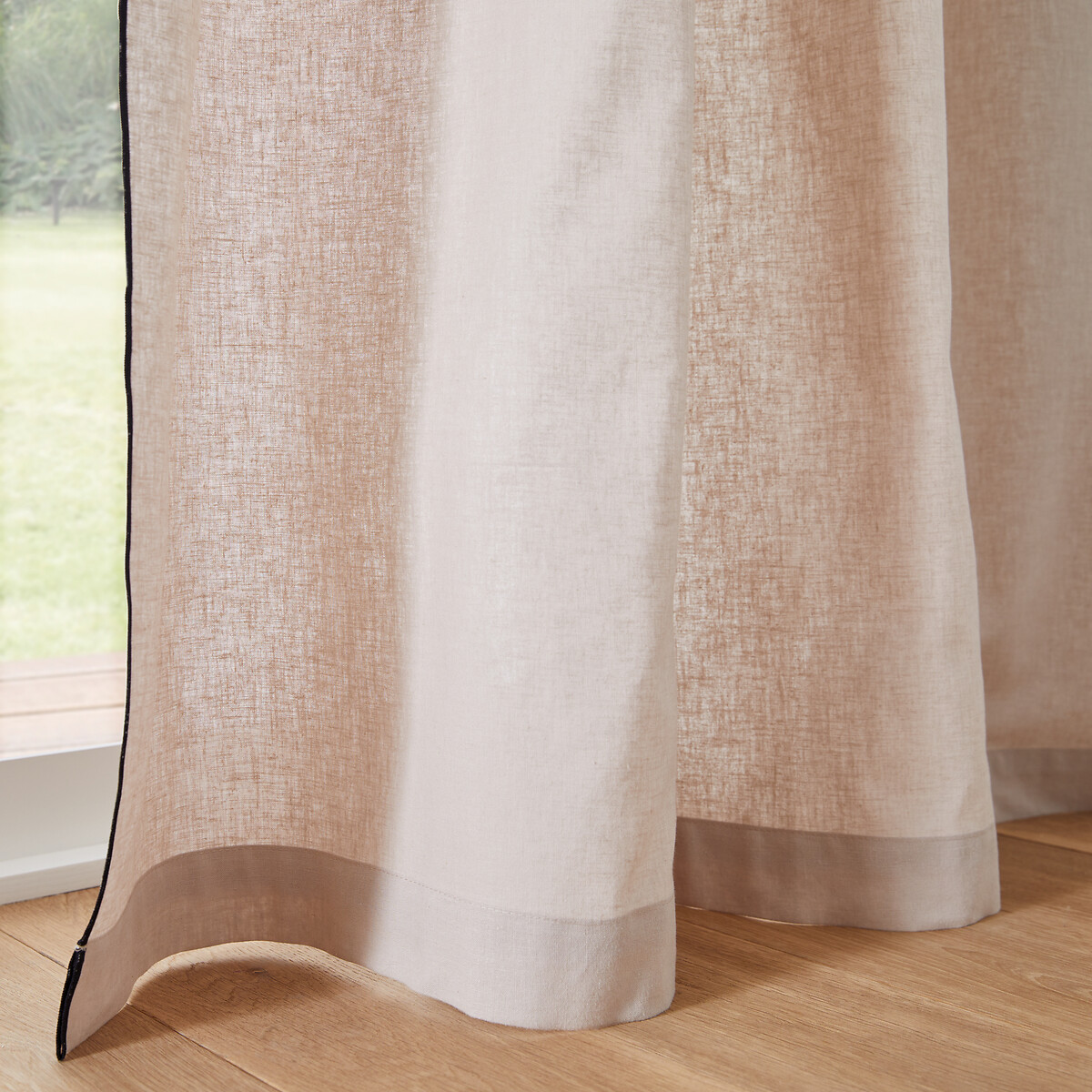 LA REDOUTE INTERIEURS<br>Cortina de meio linho com ilhós, Lincot