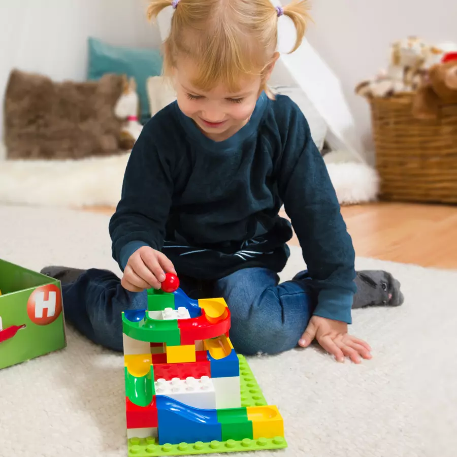 HUBELINO® Kugelbahn Baukasten Mini  45 Teile
