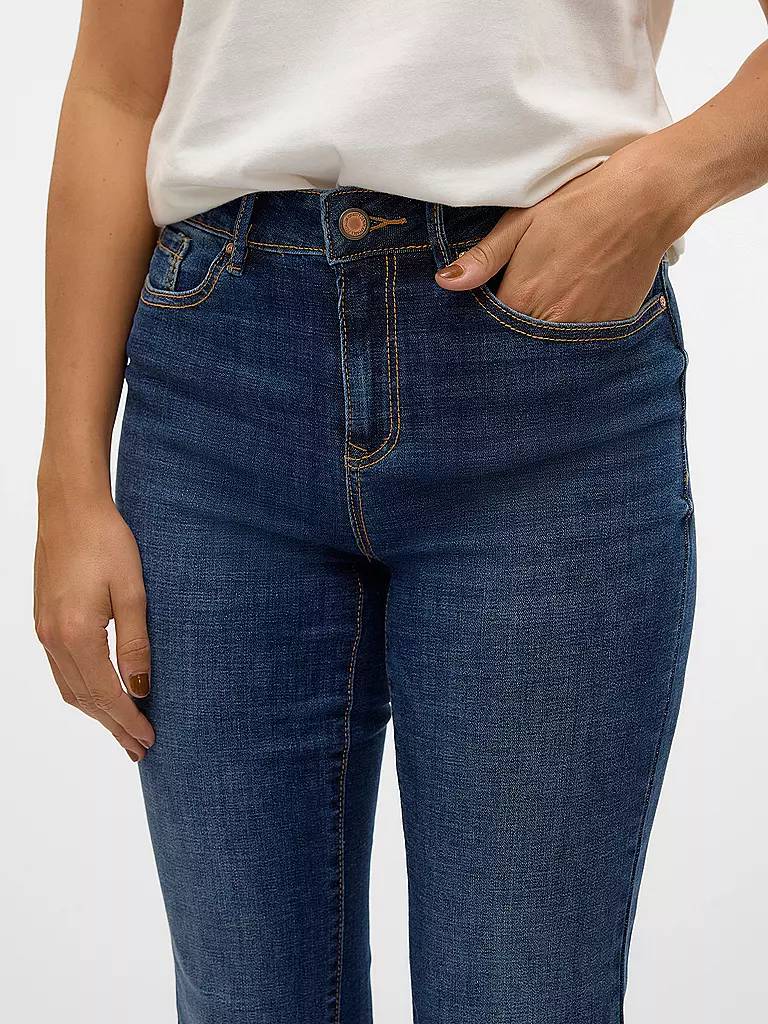 VERO MODA Jeans Straight Fit VMFLASH dunkelblau