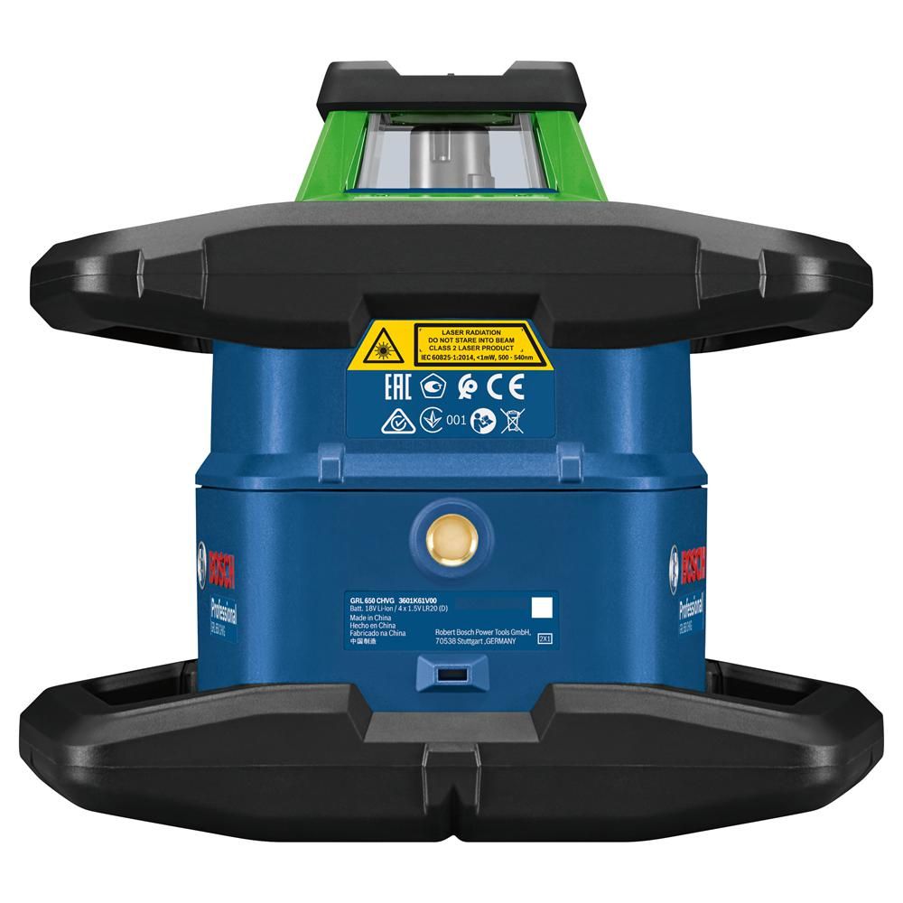 Bosch Professional GRL 650 CHVG Accu Rotatielaser Groen 18V   Laserontvanger LR 65 G   BT170 HD Statief   GR 500 Meetlat 4.0Ah in koffer - 06159940PR