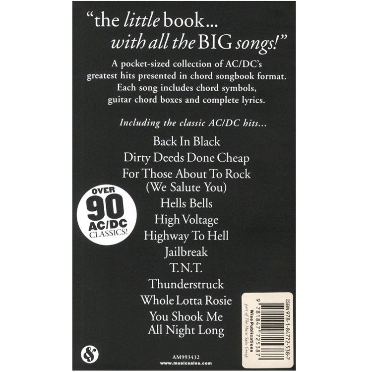 MusicSales The Little Black Songbook AC/DC