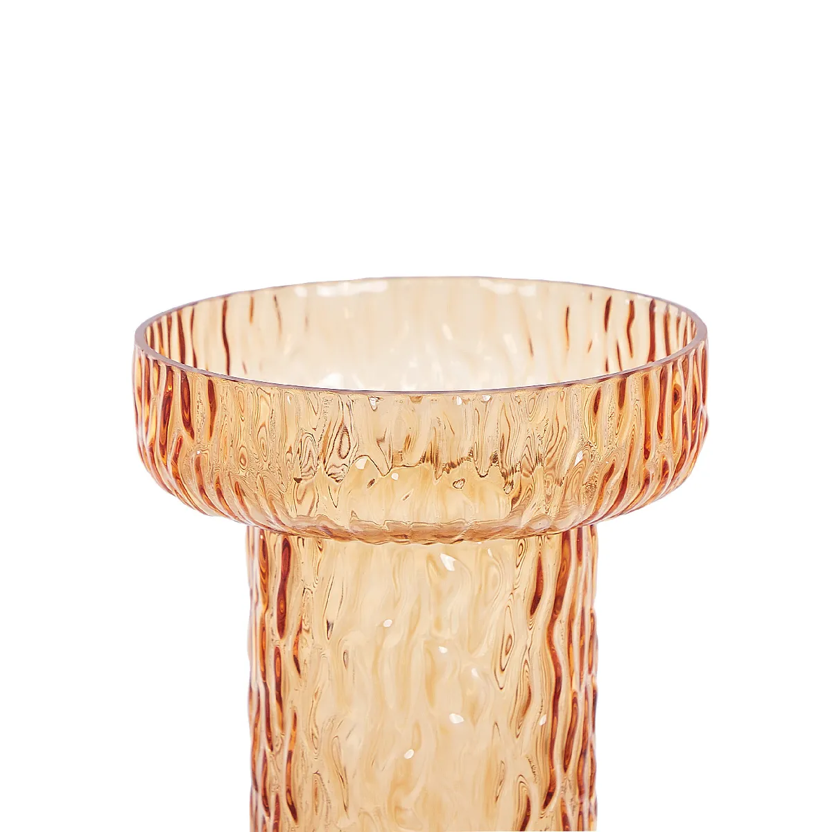 Beliani Vase Platania Verre - Orange