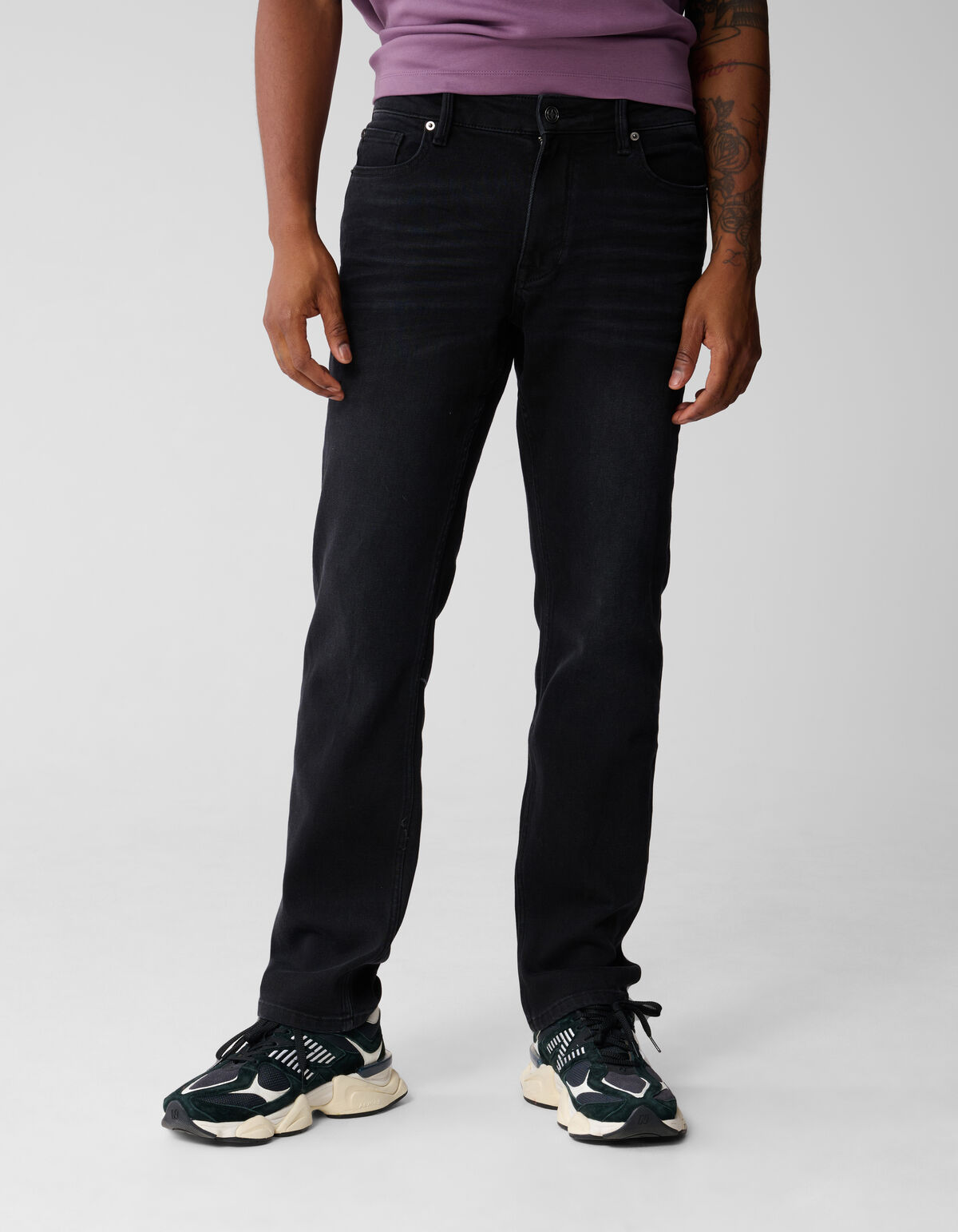 Slim Straight Fit Jeans Donkergrijs L34