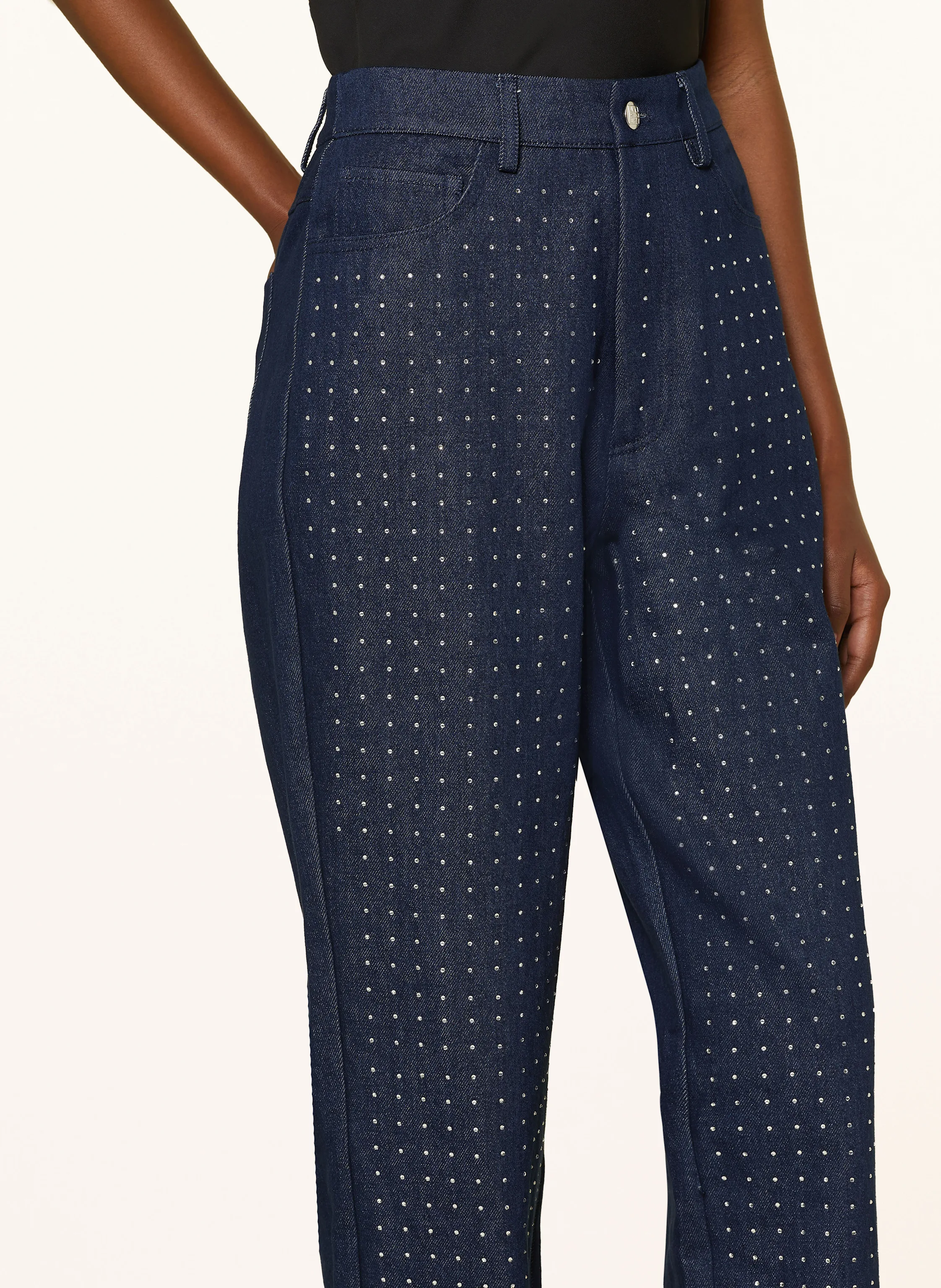 MALINA Straight Jeans KENDRA mit Schmucksteinen