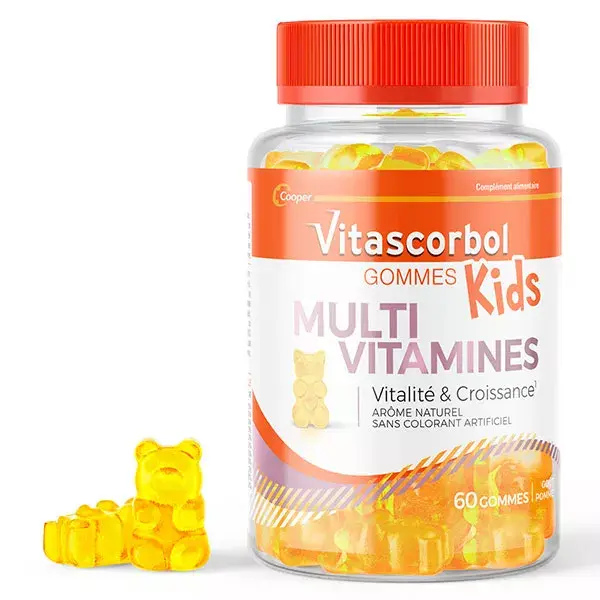 Vitascorbol Gommes Multikids Multivitamines Enfants Raisin Fraise 45 Gommes