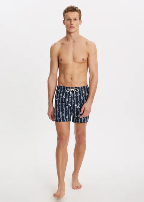 Zwembroek met golven blauw (BLW.MAR)