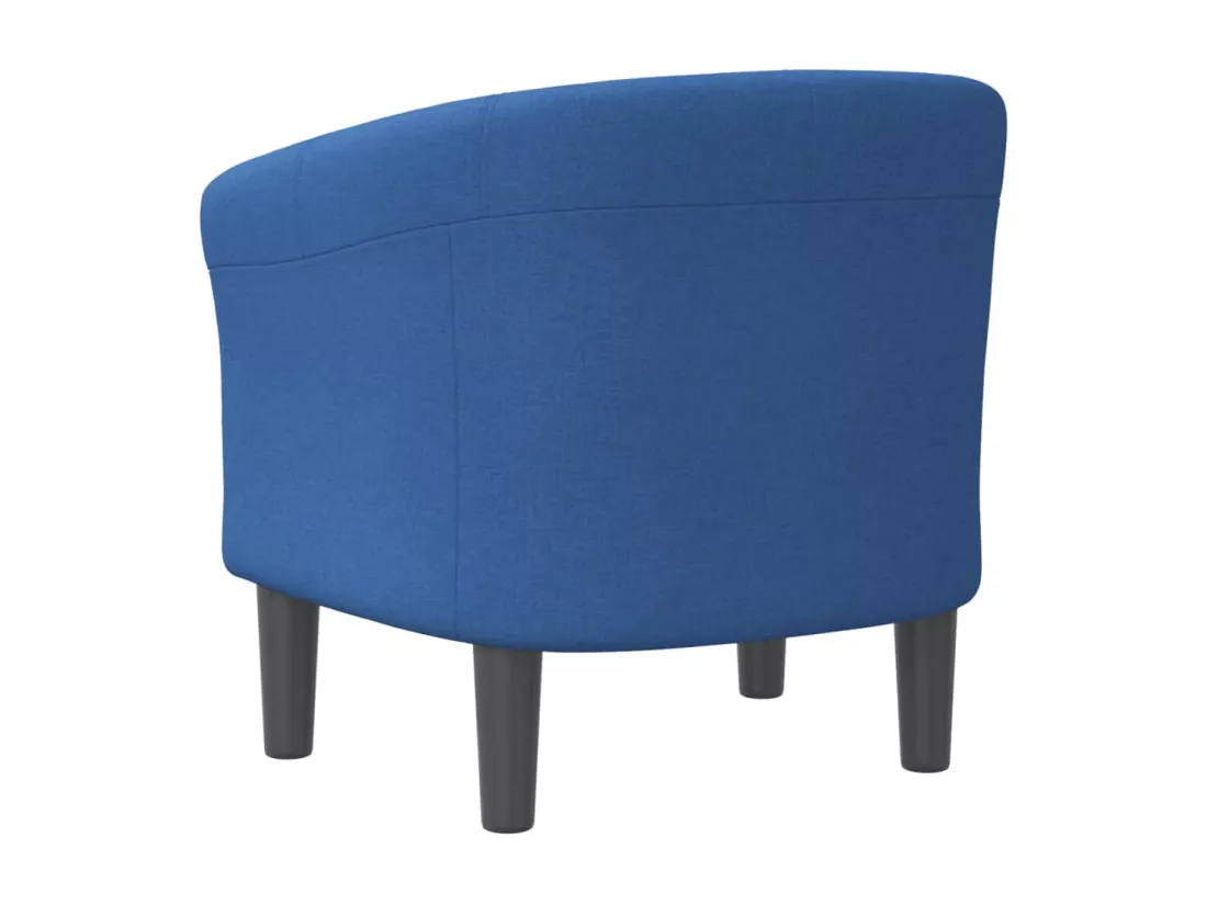 Chaise cabriolet bleu tissu