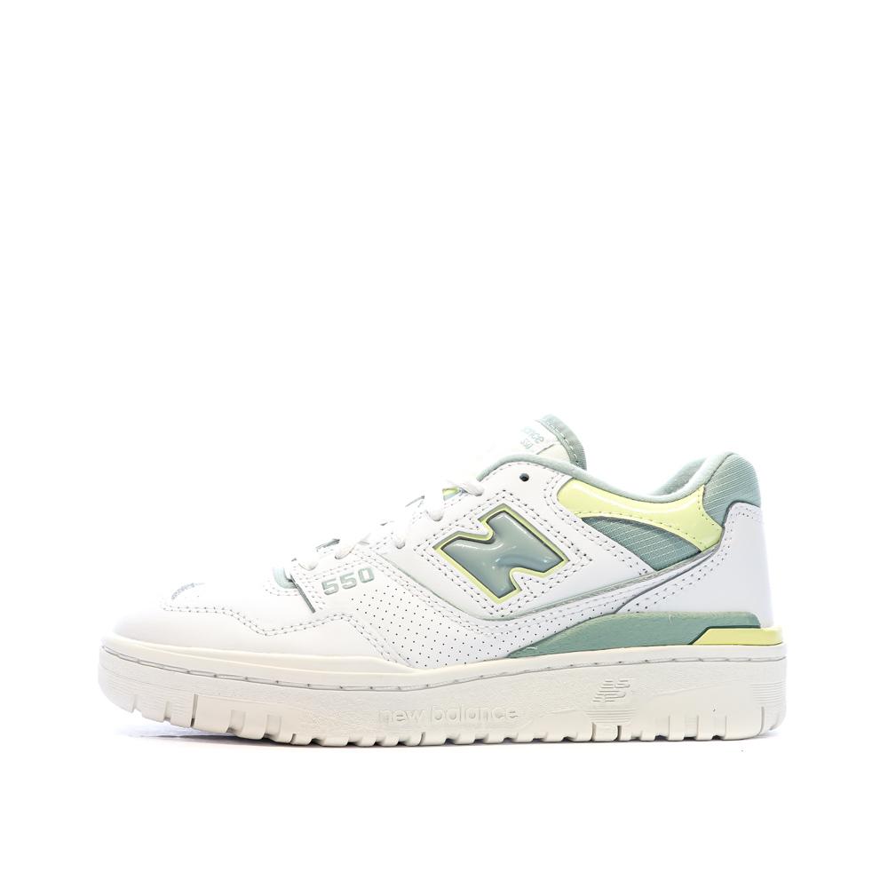 New Balance Baskets Blanches/Verte Femme New Balance 550