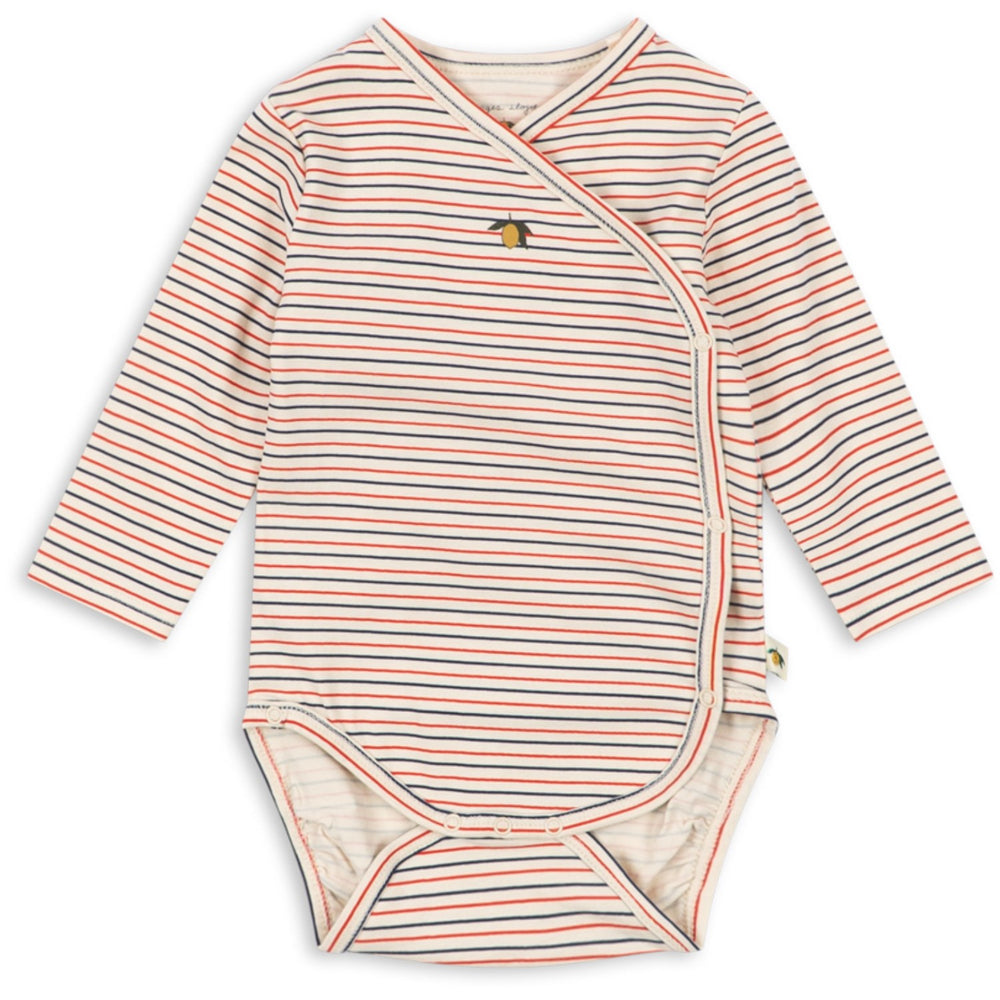 Køb Konges Sløjd Stripe Tricolore Petit Basic Ls Newborn Body Gots