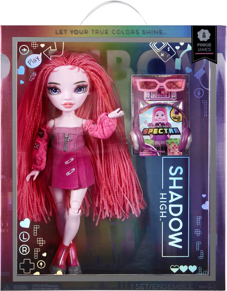 SHADOW HIGH -POUPEE MANNEQUIN  27 CM PINKIE JAMES ROSE AVEC COMPAGNON ET ACCESSOIRES