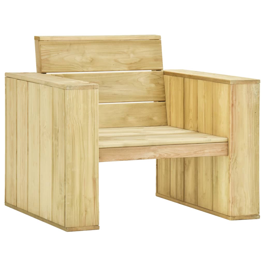 Salon de jardin meuble d'extérieur ensemble de mobilier 4 pièces bois de pin imprégné