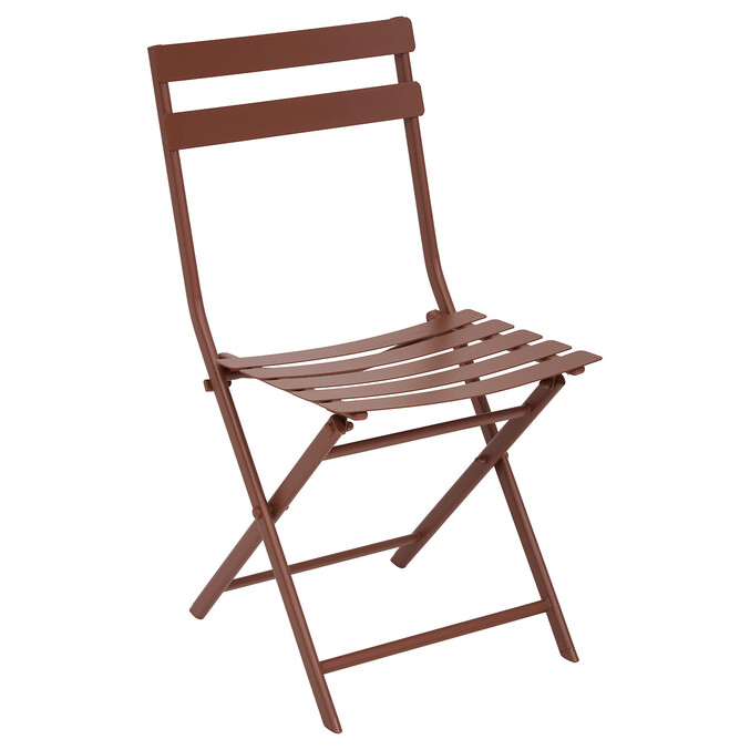 Ensemble table de jardin pliante rectangle + 2 chaises GREENSBORO Acajou