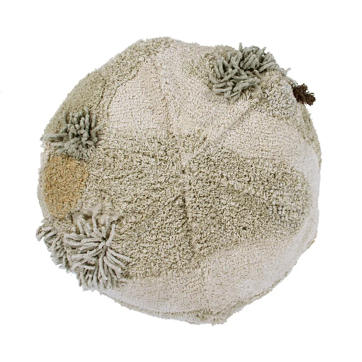 Lorena Canals - Mossy Rock Pouf, Ø 50 cm, grün / beige