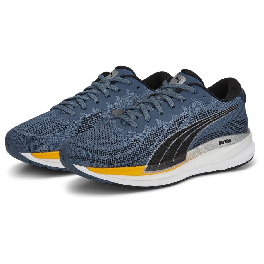 PUMA Chaussures de Running Magnify Nitro Knit - Bleu/Jaune/Blanc