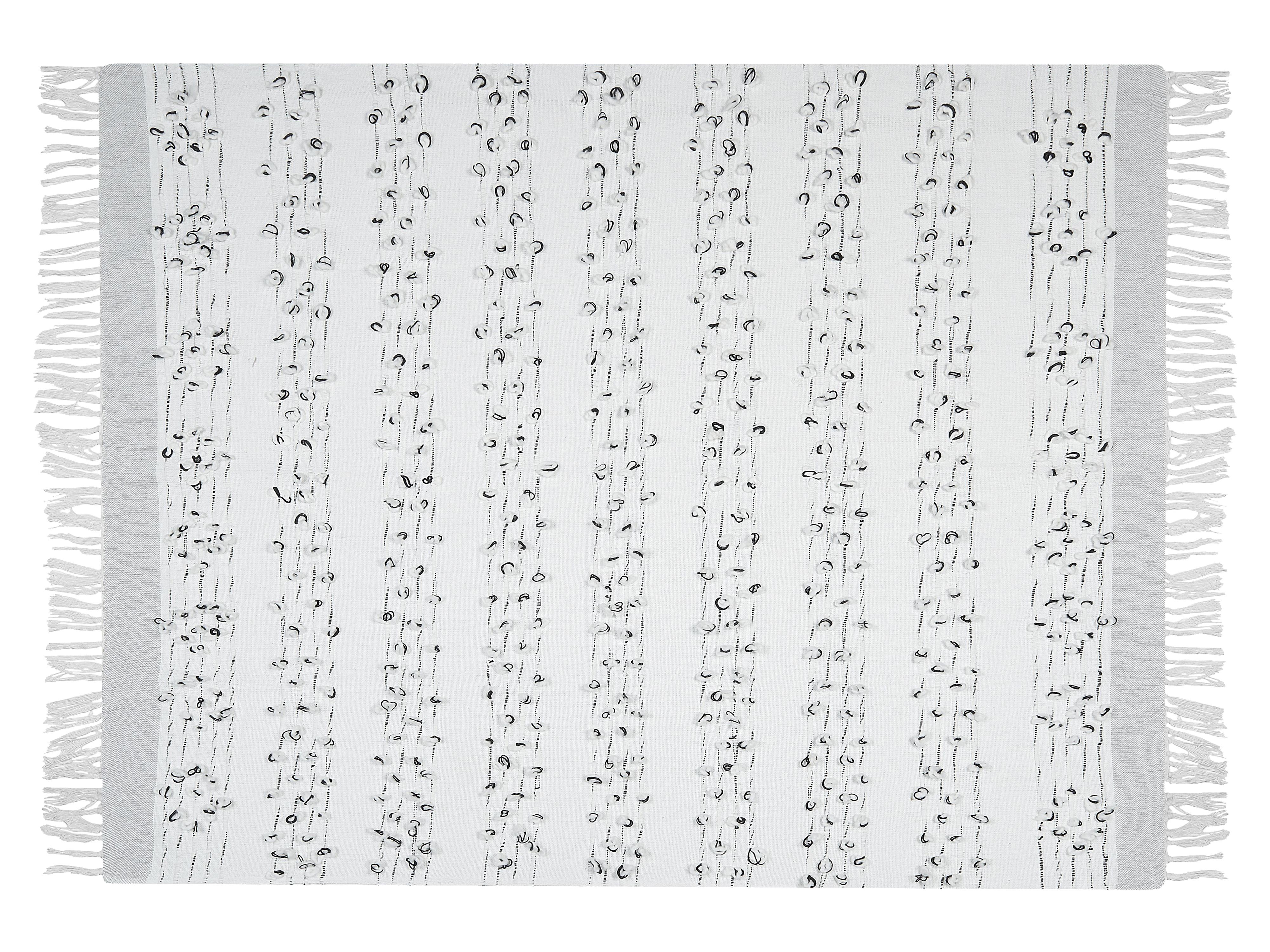 Plaid YAMALAK Stof 130 x 150 cm Lichtgrijs