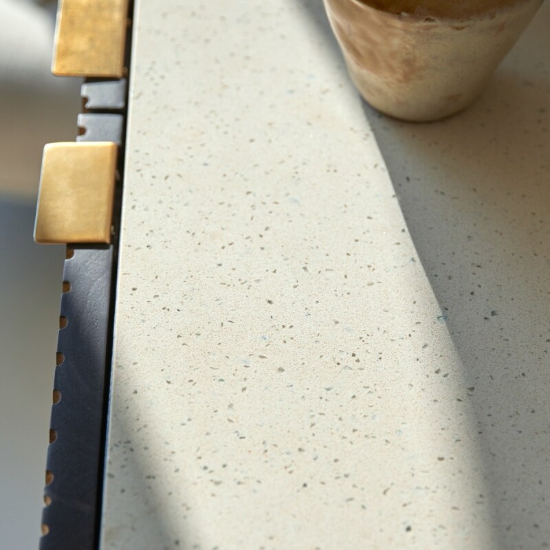 Bahut en manguier massif et terrazzo L 80 cm Bilal