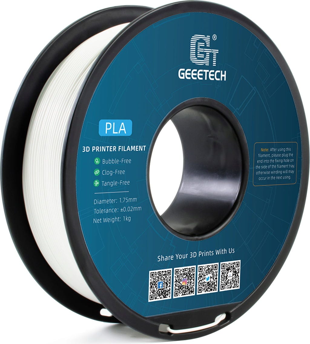 GEEETECH  PLA Warm White, 1,75 mm / 1000 g    Leicht druckbares Filament mit geringen Fertigungstoleranzen