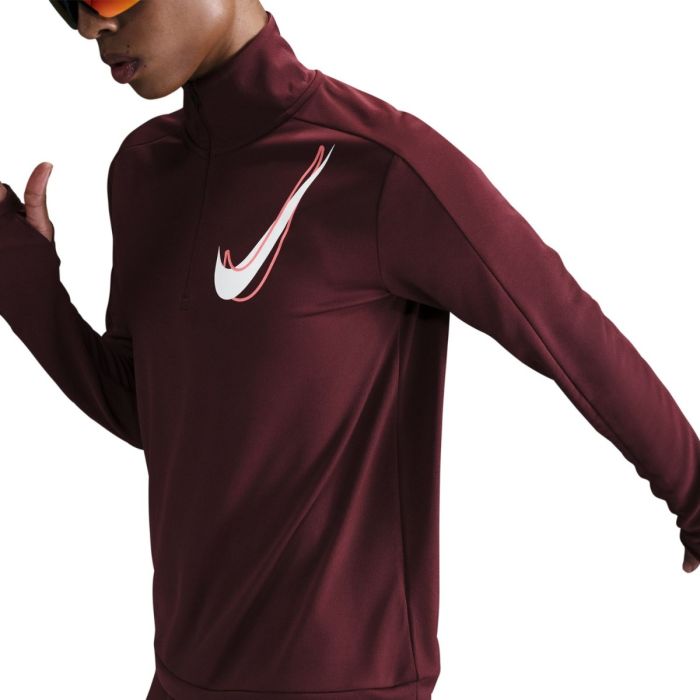 Nike Dame Mellemlag Swoosh Half Zip Long Sleeve Midlayer Rød