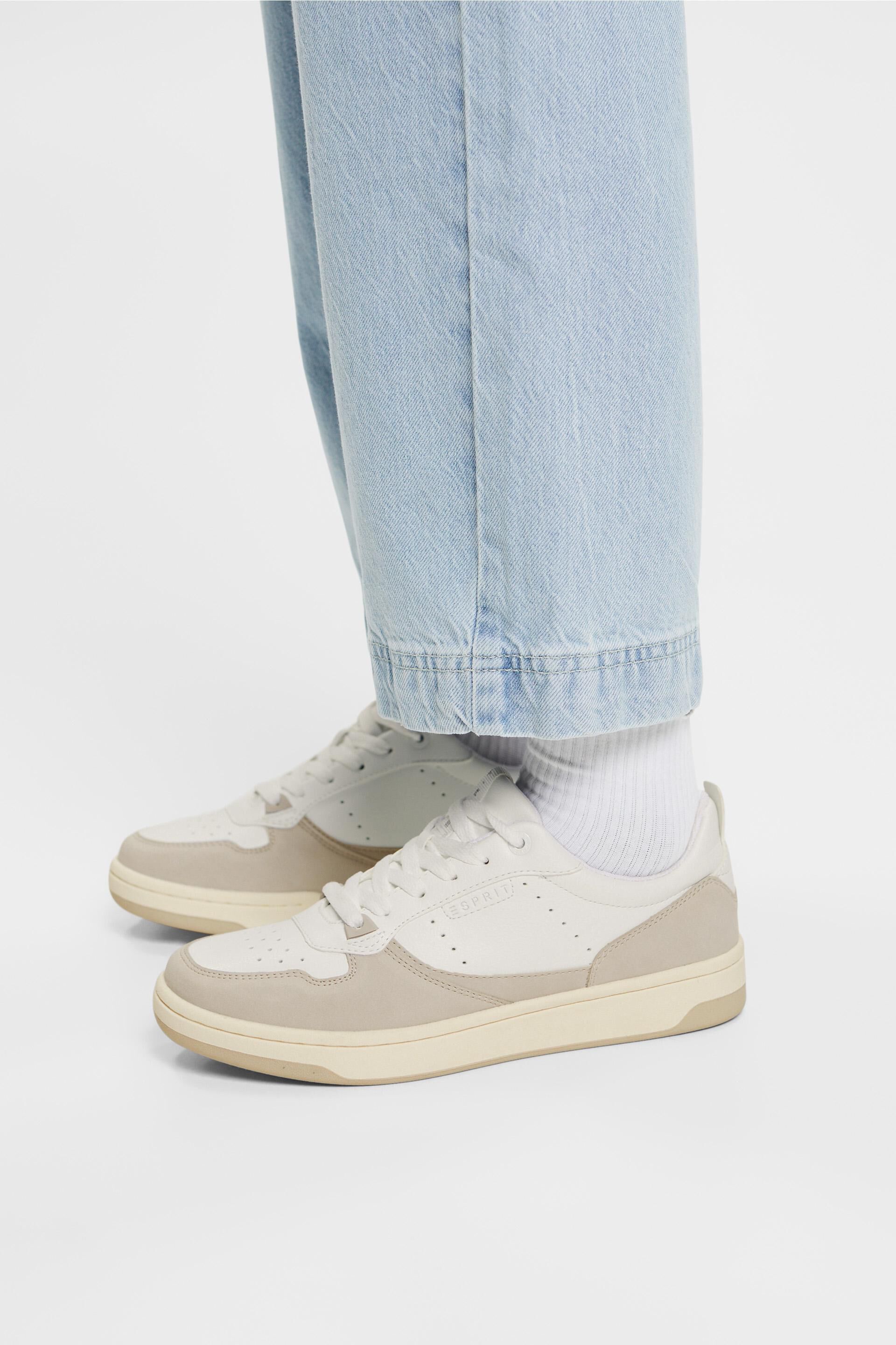 Sneakers bicolores en similicuir