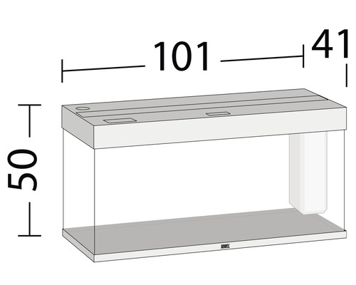 Juwel Rio 180 aquarium met LED-verlichting, pomp, filter, verwarming (zonder kast), grijs