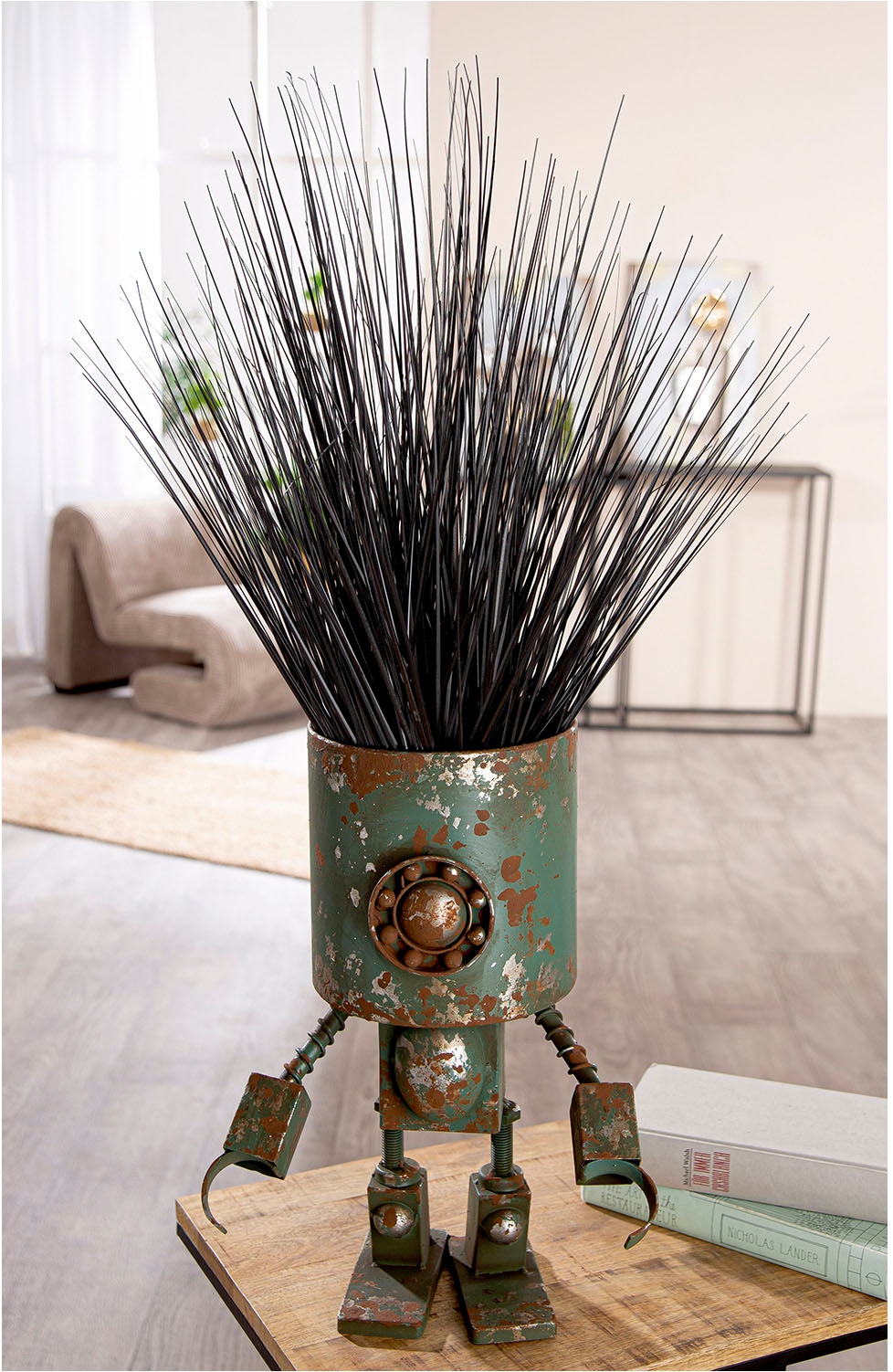Casablanca by Gilde Übertopf »Übertopf Roboter Robotic grün H. 42 cm«