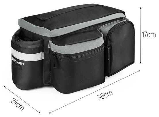 Sacoche de transport de vélo Wozinsky avec bandoulière 6l noire