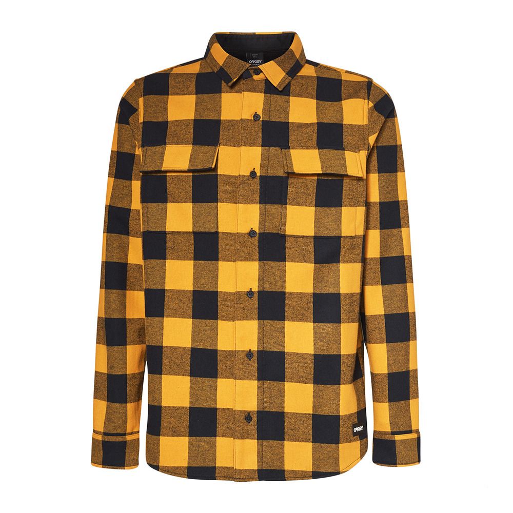 Oakley BEAR COZY FLANNEL - Chemise Homme amber yellow/black check