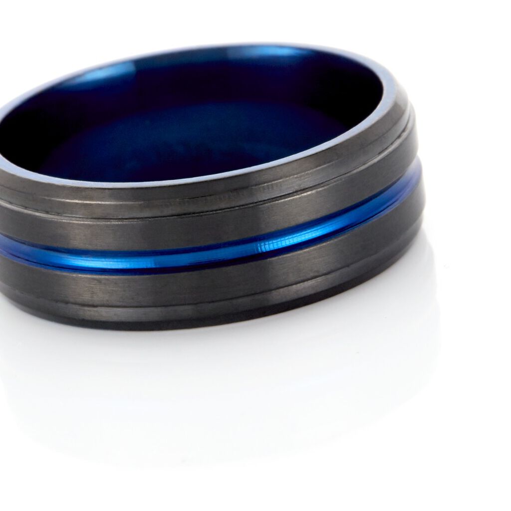 Bague Acier Noir Rick