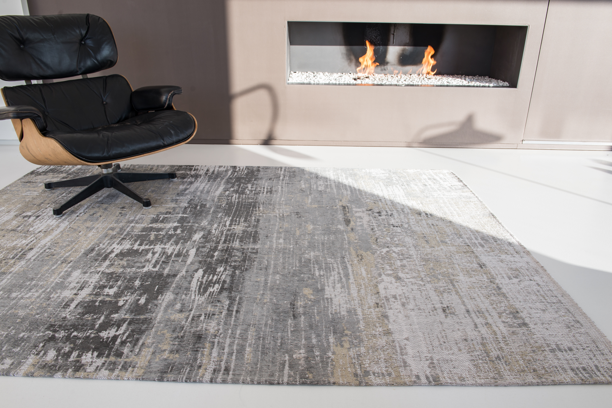 Ecorugs vloerkleed Streaks grijs 240x340 cm