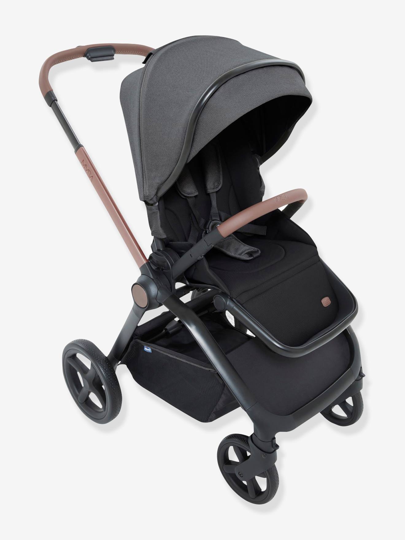 Carrinho de bebê Mysa Chicco, cinza