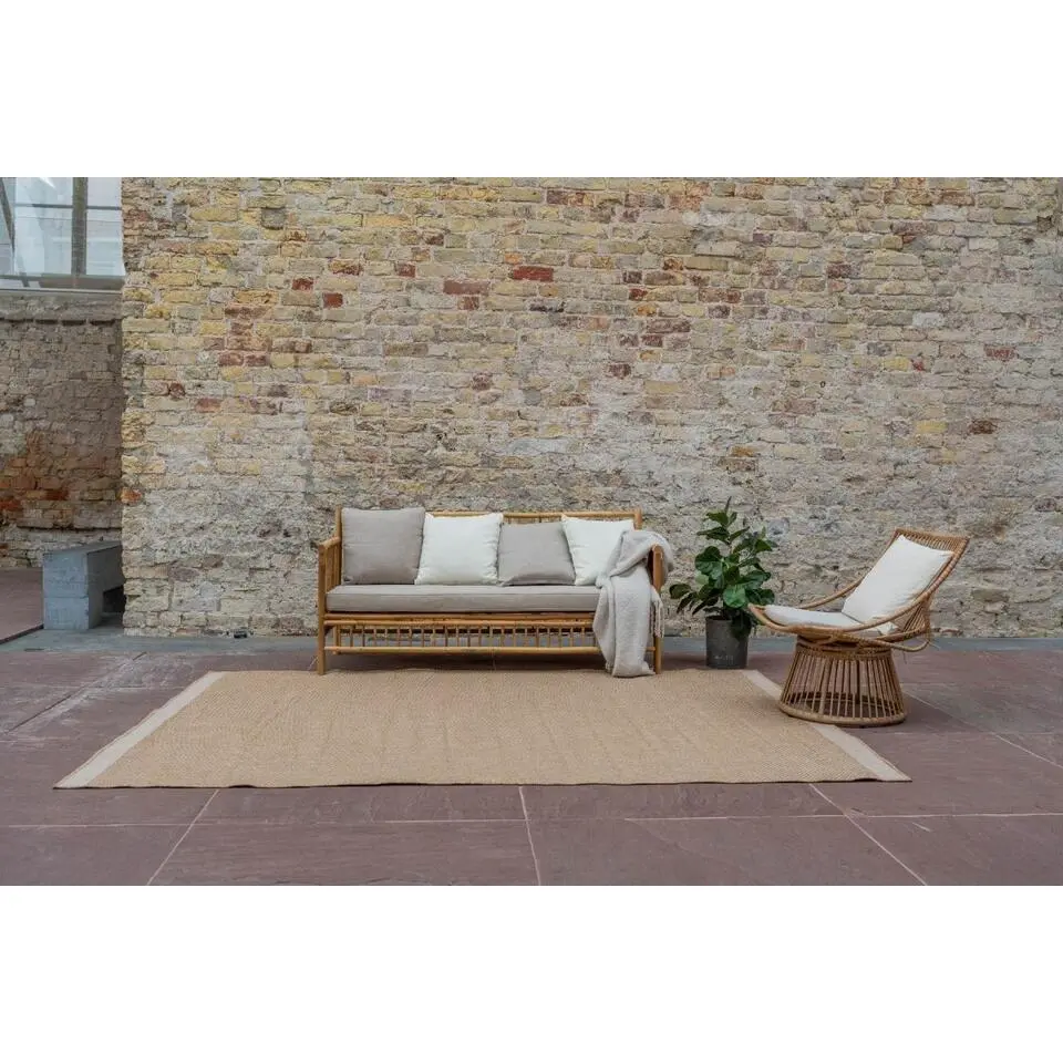 Interieur05 Jute buitenkleed naturel border - 290 x 200 cm