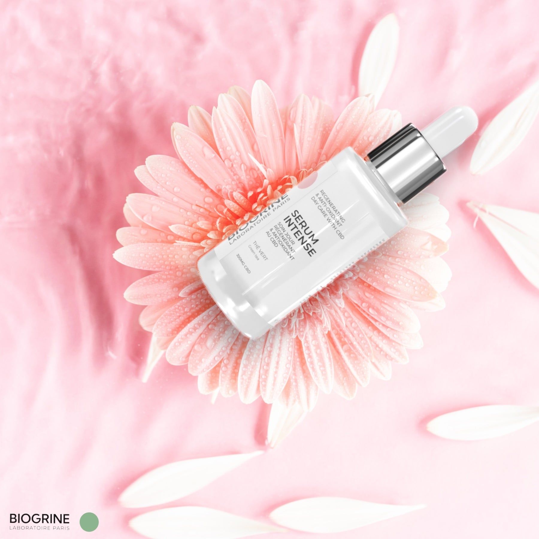 BIOGRINE „SERUM INTENSE“ SERUM MIT CBD HYALURONSÄURE-REGENERIERENDES & ANTIOXIDATIVES GRÜNER TEE