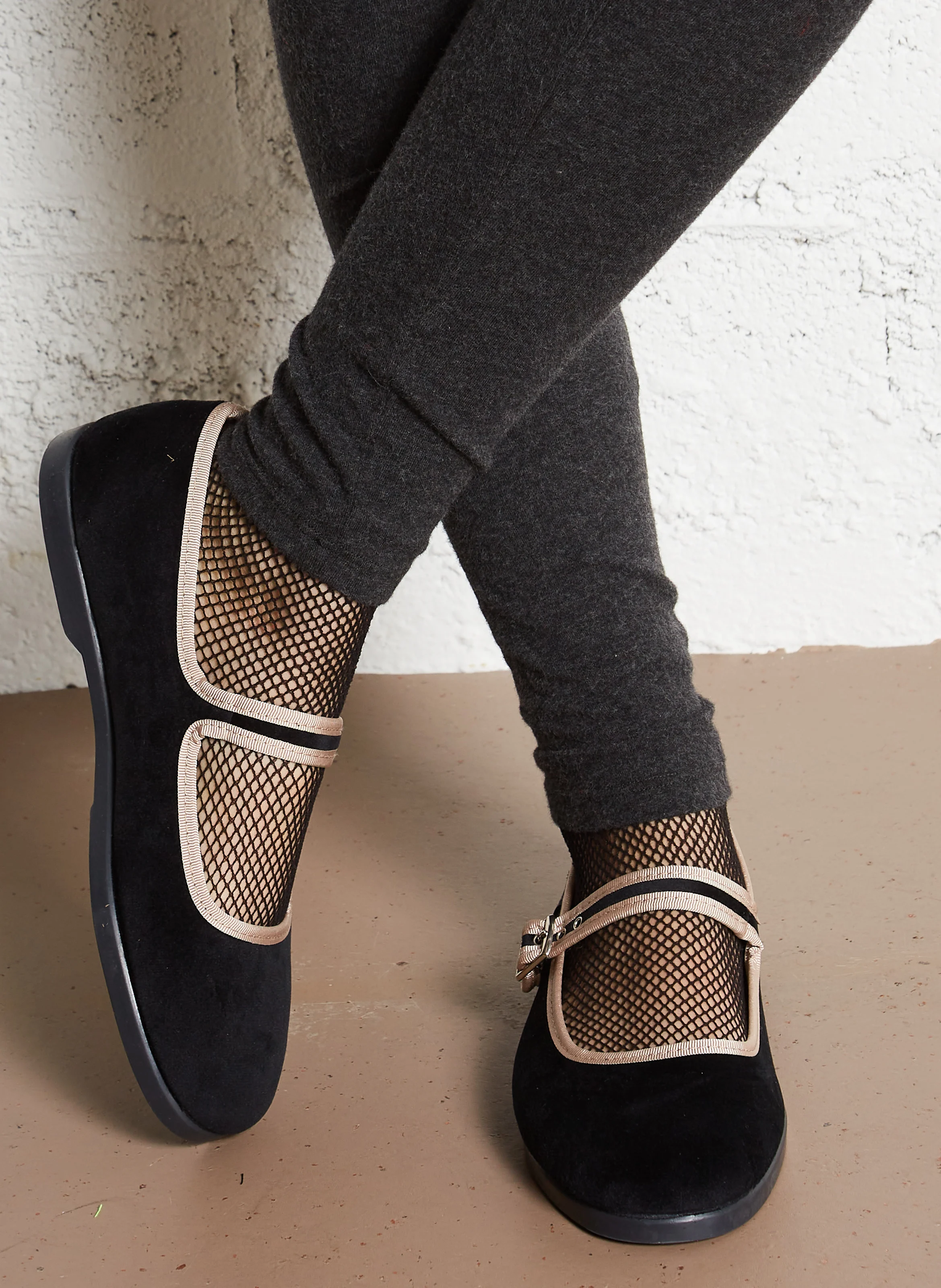 GONG-FU MERCEDES - Ballerines en velours | Noir