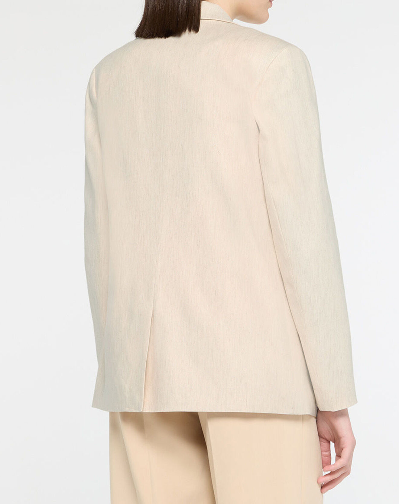 Scotch & Soda Blazer en Lin mélangé écru