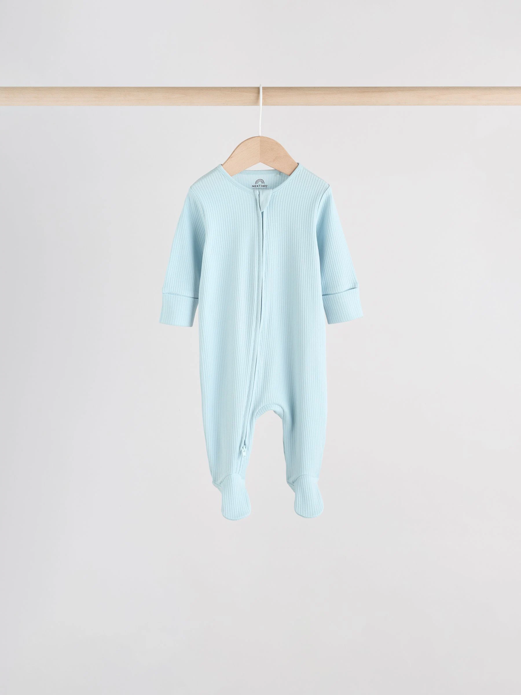 Blauw - Babypyjama's met tweewegrits (0-2jr)
