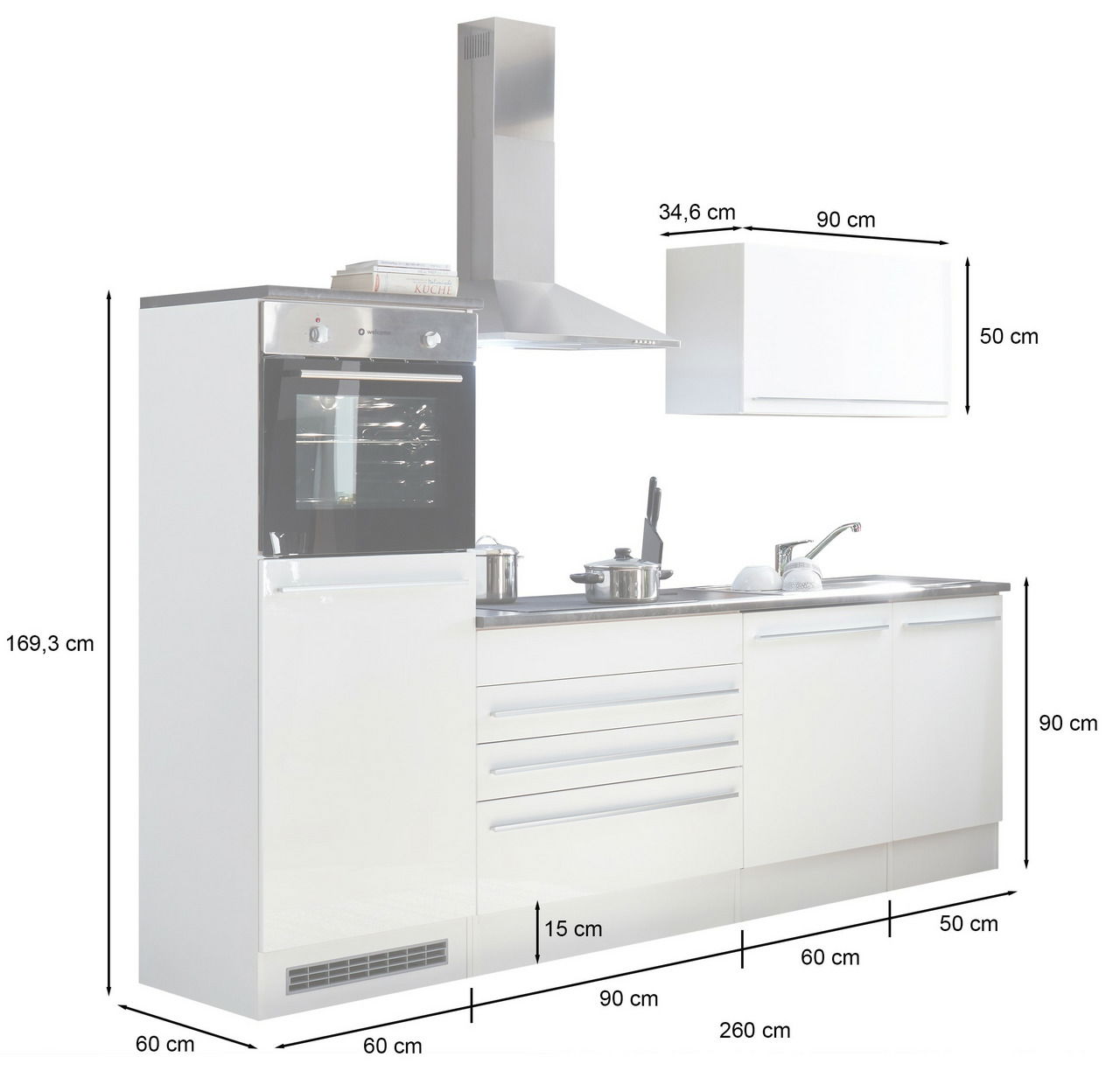Yourkitchen Küchenblock 260 JAZZ
