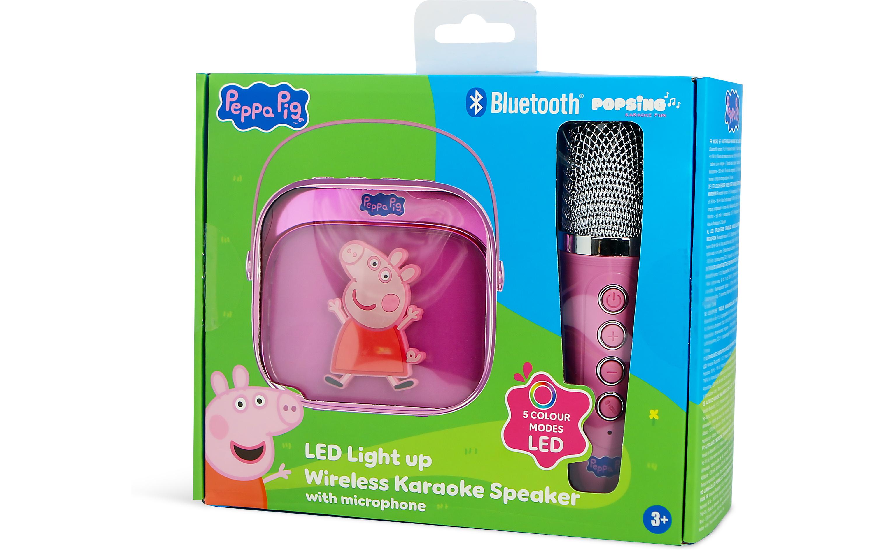 Peppa Pig LED Wireless Karaoke Lautsprecher und MikrofonMit LED-Leuchten