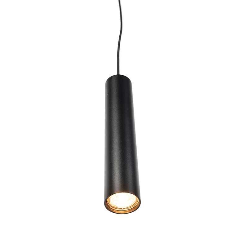 Smart design hanglamp zwart incl. wifi GU10 lichtbron - Tuba Small