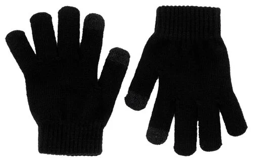 2 paires de gants enfant en maille pour écran tactile rose