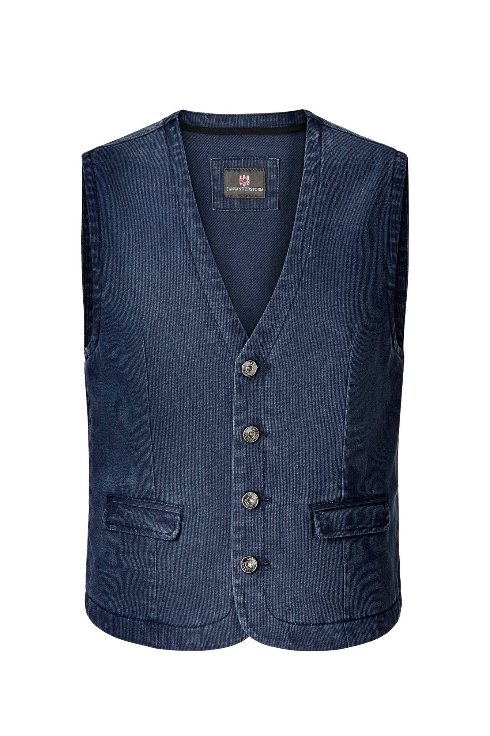 Jan Vanderstorm gilet Plus Size TORELL blauw