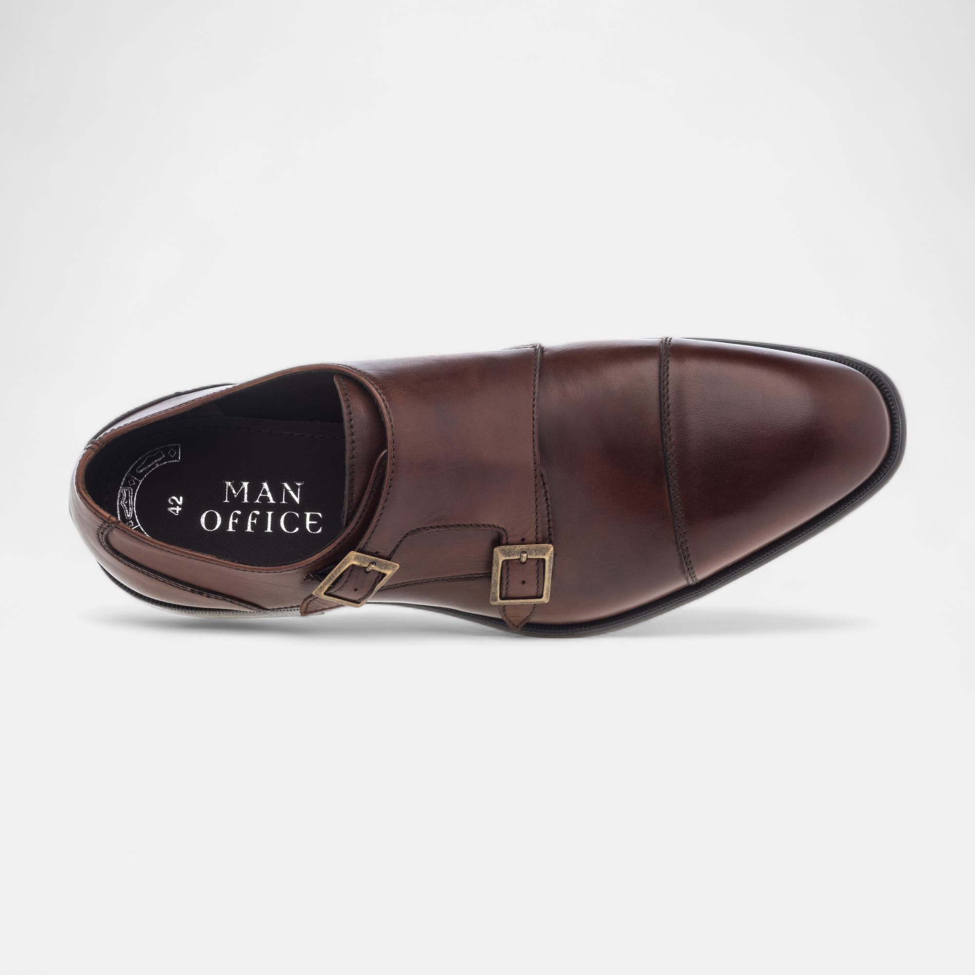 Derbies Homme en cuir cognac