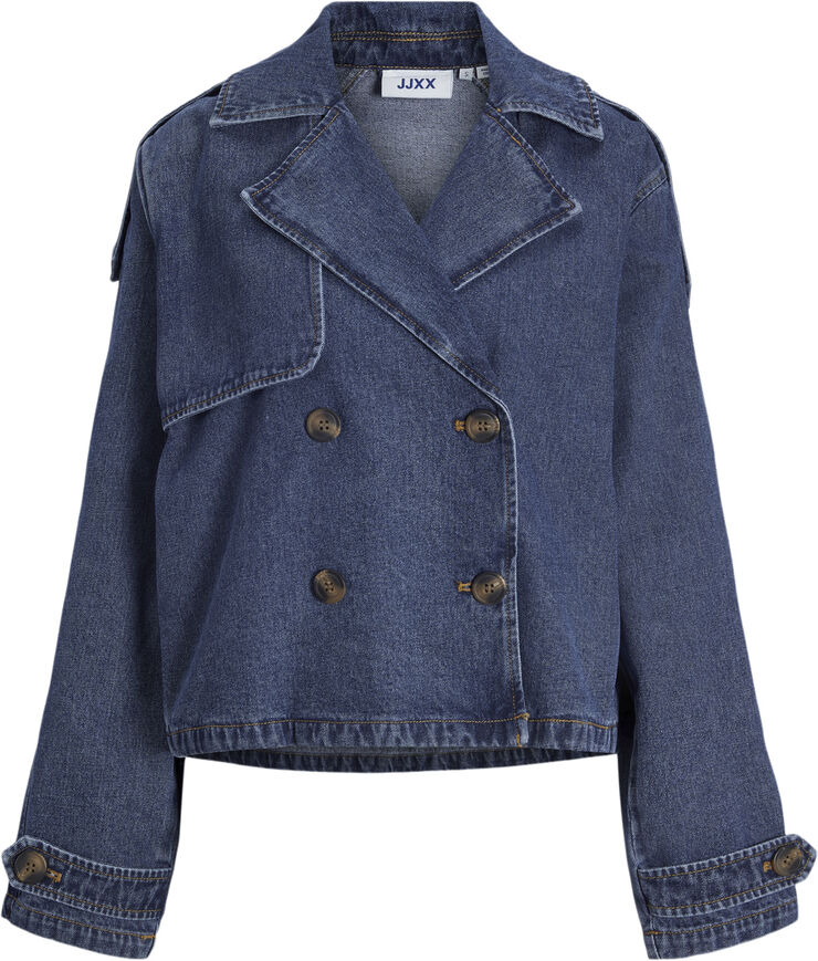JJXX JXCARLIE SHORT LS DENIM TRENCHCOA D Medium blue denim