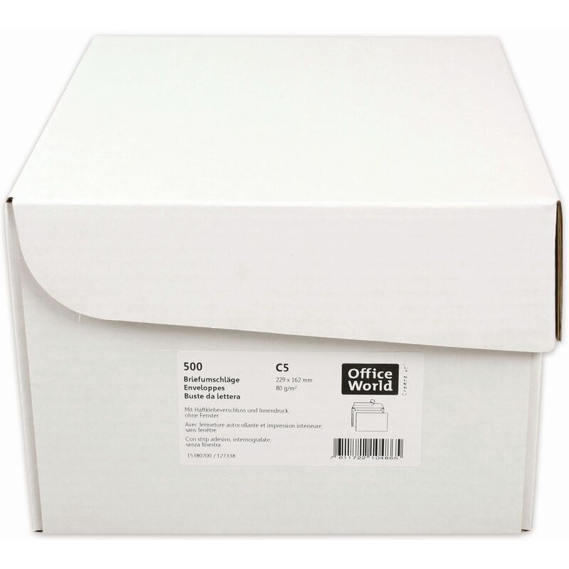 Office World Couvert, C5, 500 Stück
