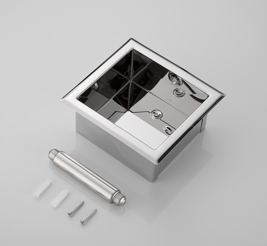 Saniclear Talpa inbouw toiletrol houder zonder klep chroom