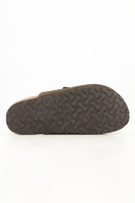 Leder-Mules, echtes Veloursleder, anatomisches Fußbett, Weite H