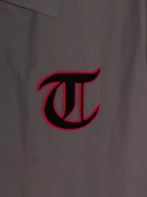 Sobretudo reversível com logotipo em popeline