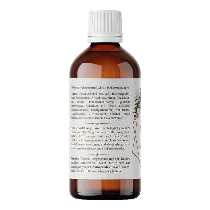 Bittertropfen 15 Kräuter Bitterstoffe Nordic Pure, 100 ml